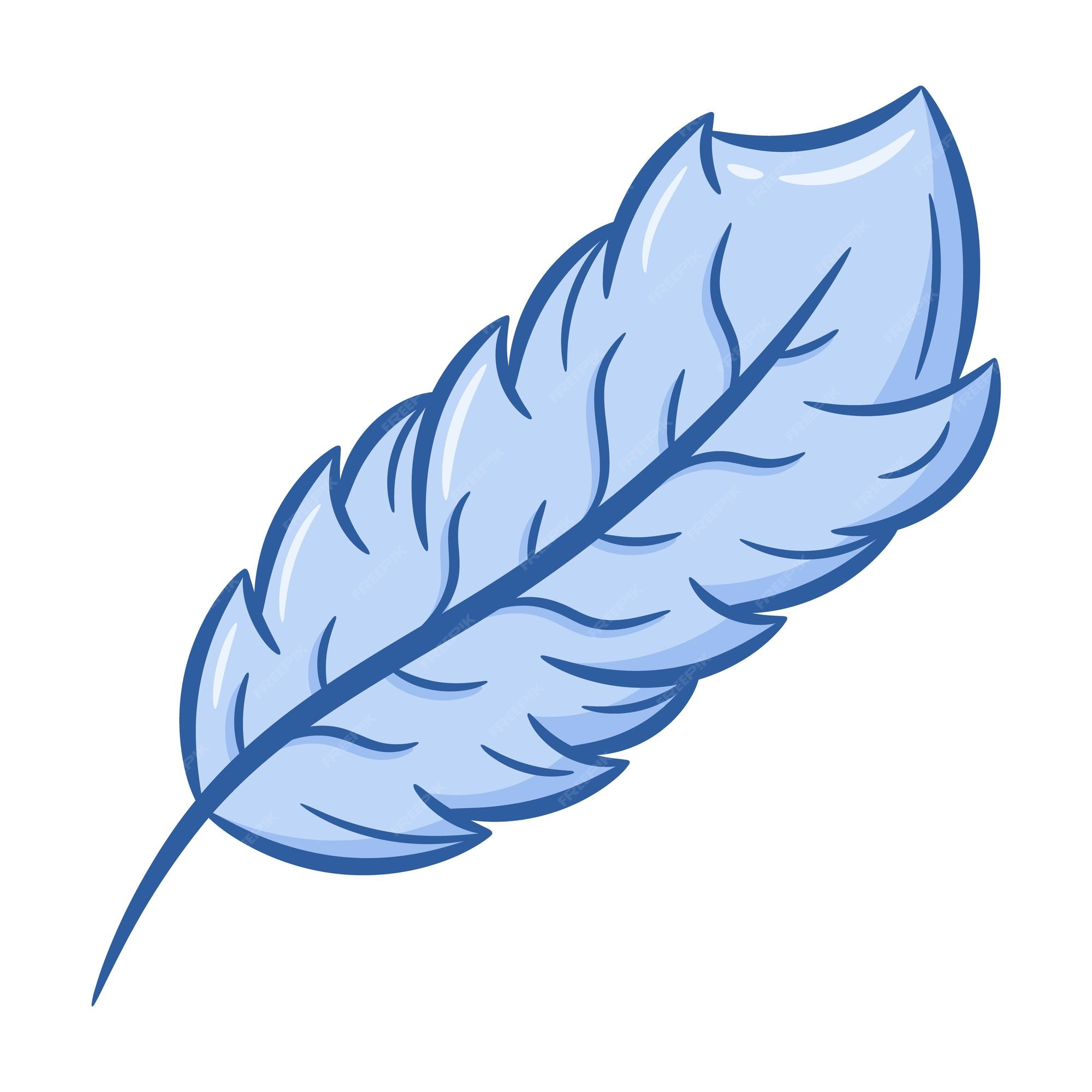Premium Vector | Printable cute drawing feather for school and kids Premium Vector | Printable cute drawing feather for school and kids