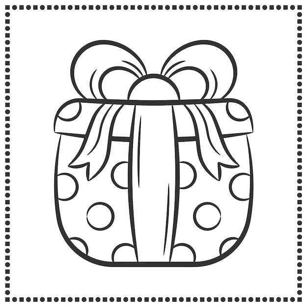 Printable cute drawing gift sketch for coloring