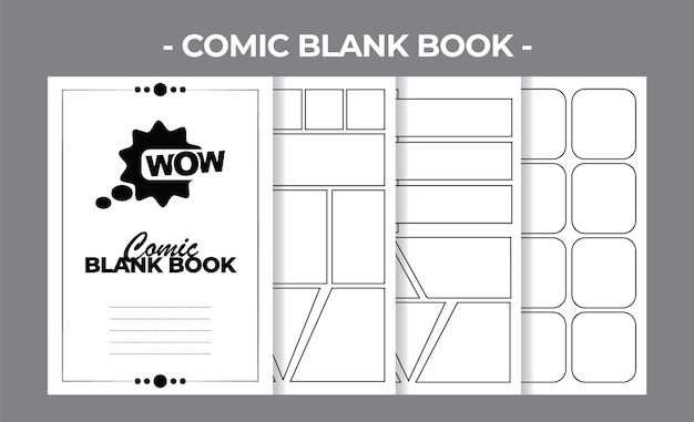印刷可能な kdp コミック空白の本ベクター デザイン テンプレート