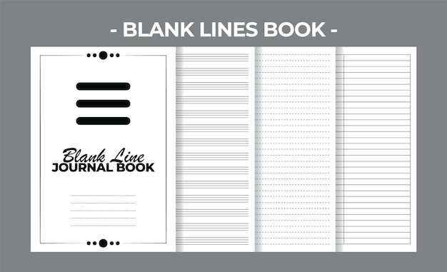 Printable kdp dotted or lines book vector design template