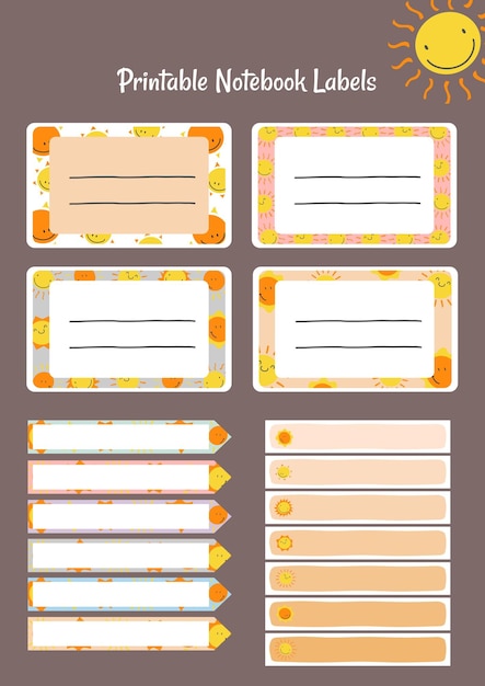 Printable Notebook Labels And Sticker