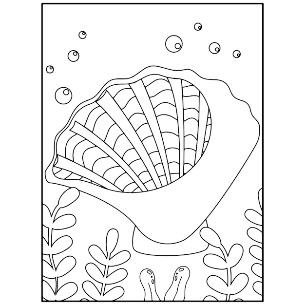 Printable Ocean Animals Coloring Pages For Kids Premium Vector