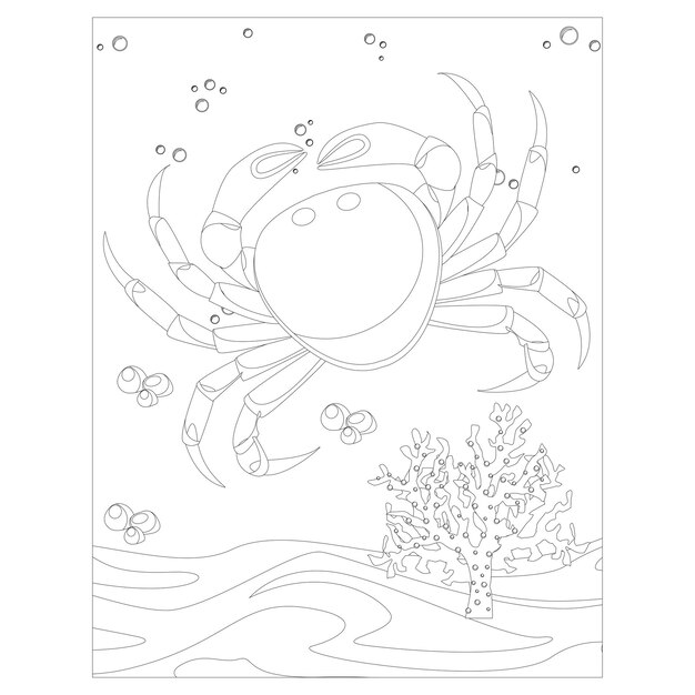 Printable ocean animals coloring pages for kids