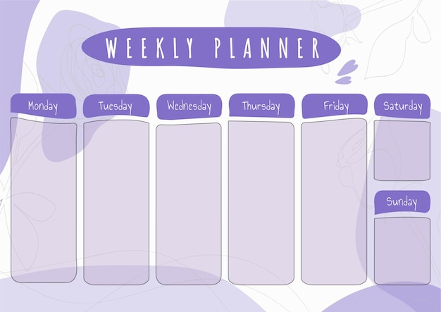 Printable planner template