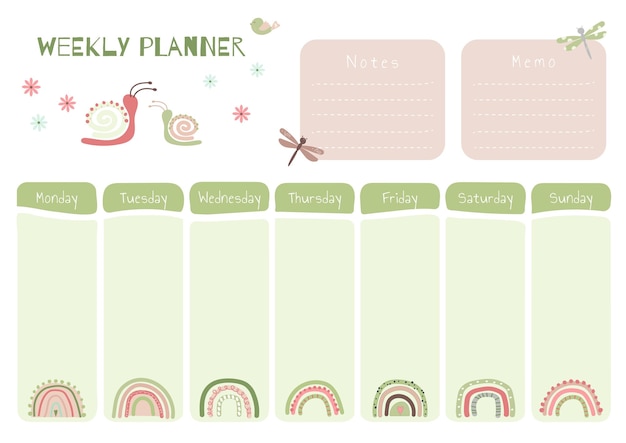 Printable planner template