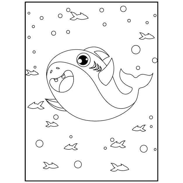 Printable Shark Coloring Pages For Kids Premium Vector