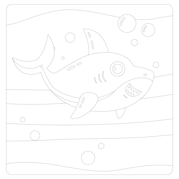 Printable shark coloring pages for kids