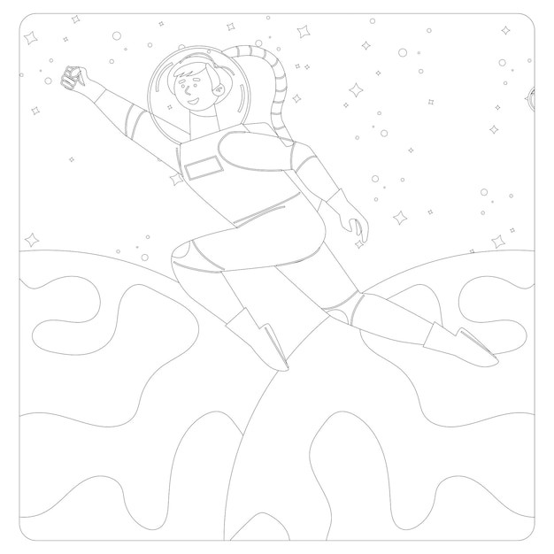 Printable space coloring pages for kids