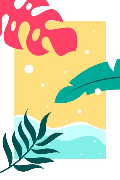 Vector printable summer wall decoration poster