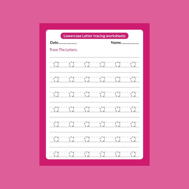 Printable uppercase letter tracing worksheets for kids