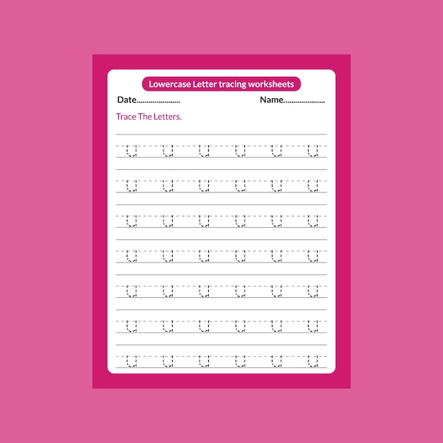Printable uppercase letter tracing worksheets for kids