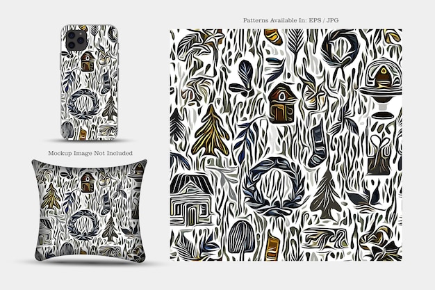 printable vector cover pattern. phone, paper, textile and wallpaper illustration texture.