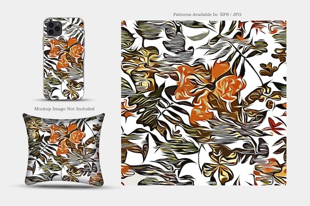 Printable vector cover pattern. Phone, Paper, Textile and wallpaper illustration texture.