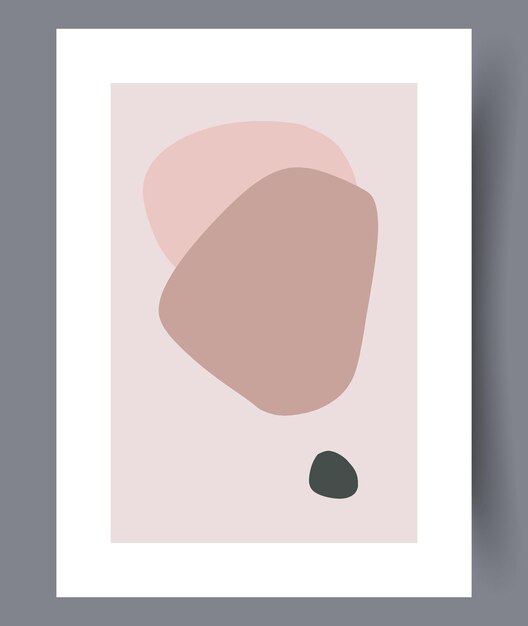 Poster di vettore di arte della parete stampabile. design minimalista disegnato a mano per interni scandinavi.