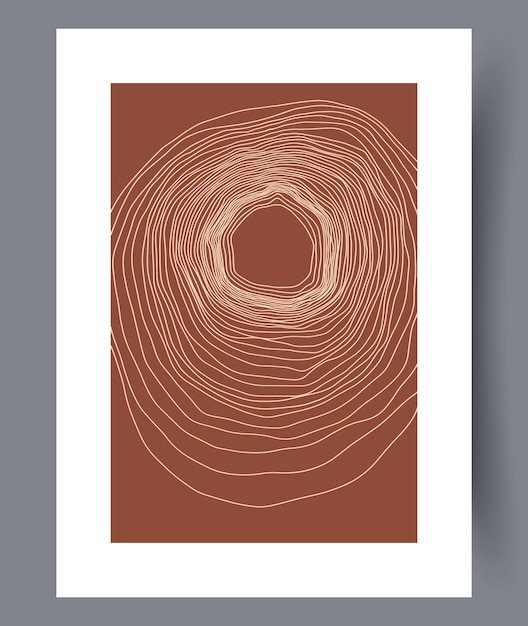 Printable wall art vector poster. hand drawn minimalism design for scandinavian interior.