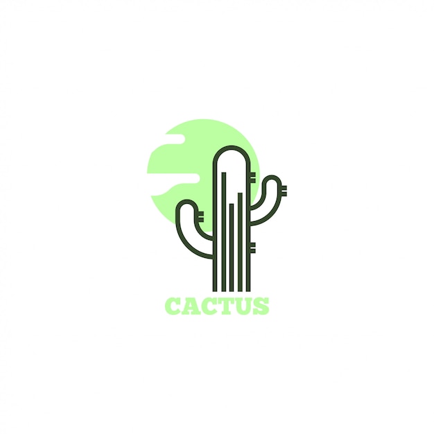 Printcactus logo vector sjabloon