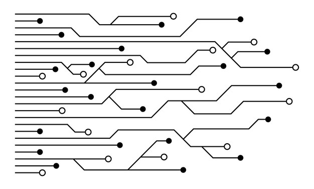 Printed circuit board Abstract futuristic circuit board Hi tech digital circuit board Futuristic technology design elements Vector illustration