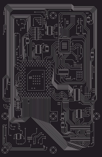 Circuito stampato comunicazione digitale illustrazione vettoriale