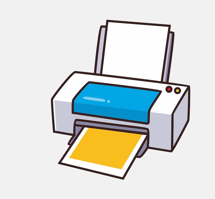 Vector printer cartoon afbeelding