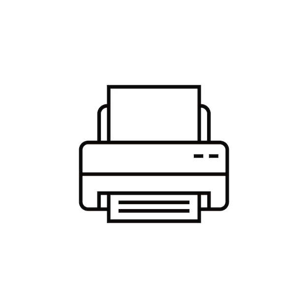 Premium Vector | Printer icon design digital print paper sign and symbol
