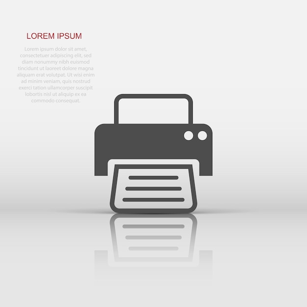 Printer icon Vector illustration Business concept document printing pictogram