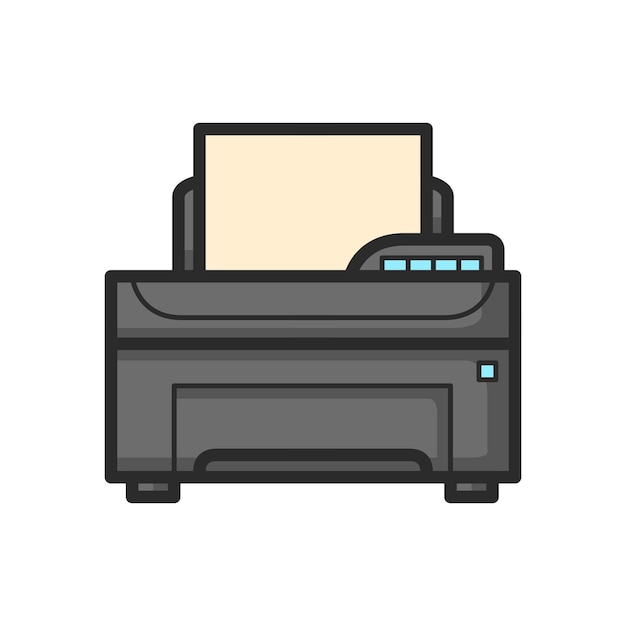 Printer met inkt tank Clipart illustratie