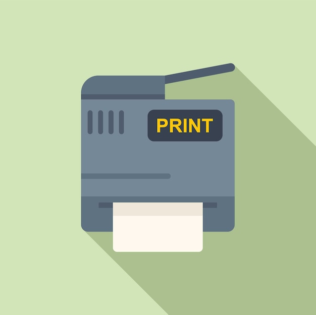 Printer print pictogram platte vector Digitale machine Service-industrie