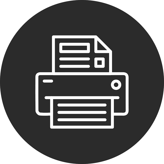 コンピュータとハードウェアのアイコンセットのプリンターベクトルアイコンのイラスト