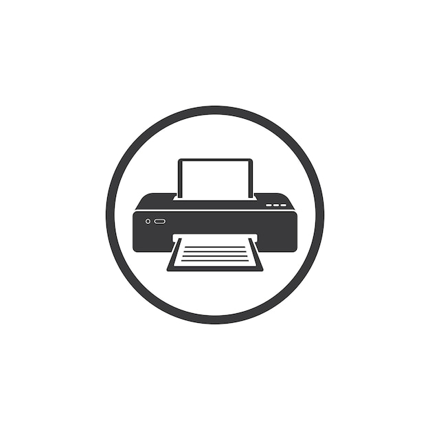 Printer vector icon illustration design template