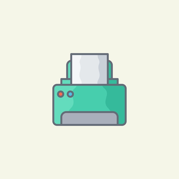 Vector printer vector icon illustration