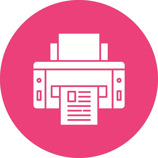 Printer Vector Illustration Style