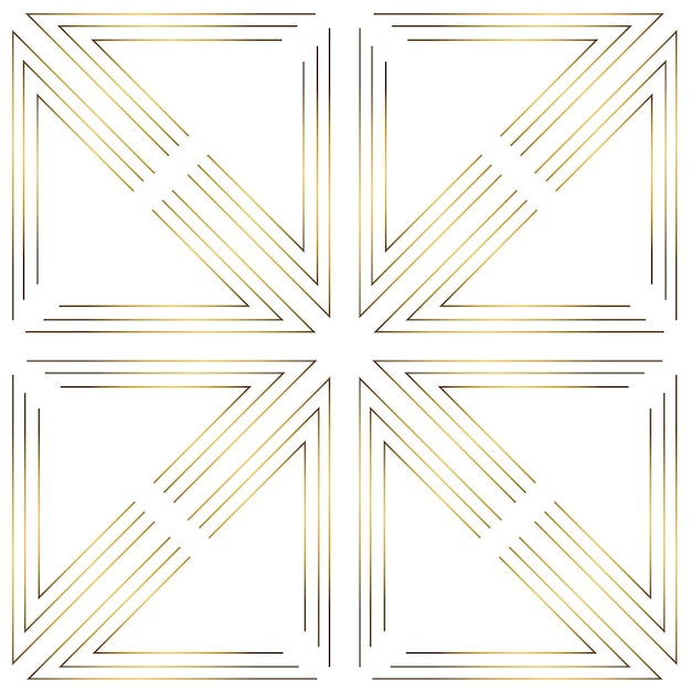 PrintGeometric gold pattern Seamless background with line design