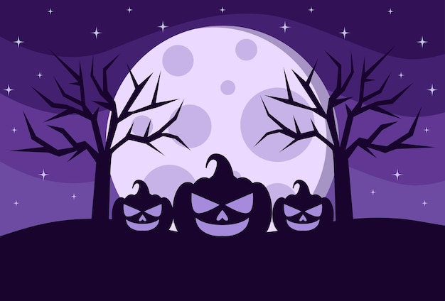 Vector printhappy halloween background design in purple color for covers banners and more