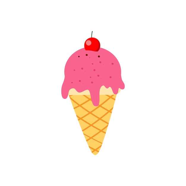 Printice creams tasty Sweet summer delicacy sundaes icecream cones and popsicle icon vector