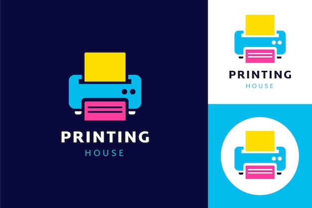 Vector printing house logo design template