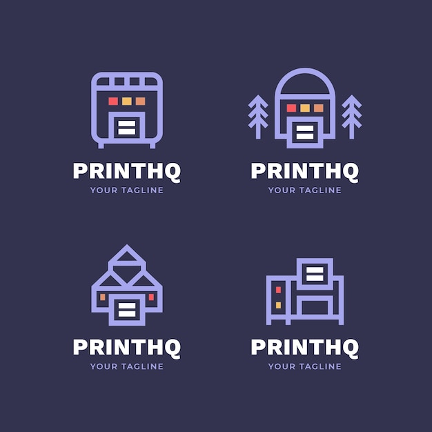 Vector printing house logo design