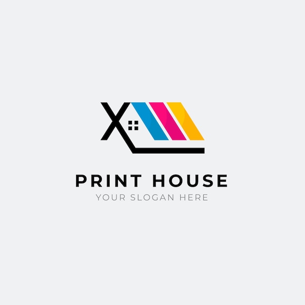 Vector printing house logo design