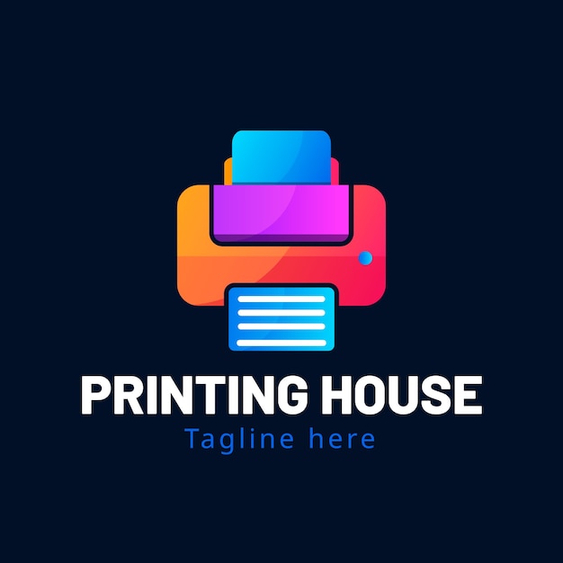 Vector printing house logo design