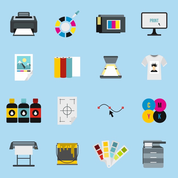 Printing icons set