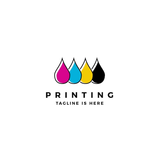 Vector printing logo vector icon illustration