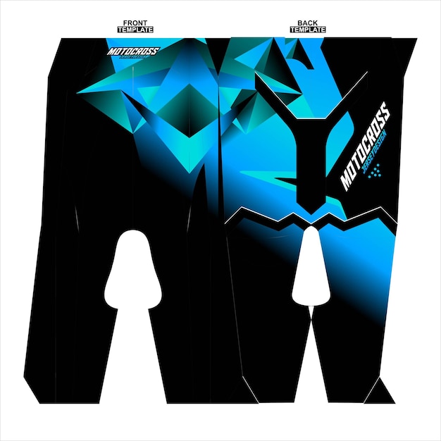 Vector printklaar sublimatie crossbroek design