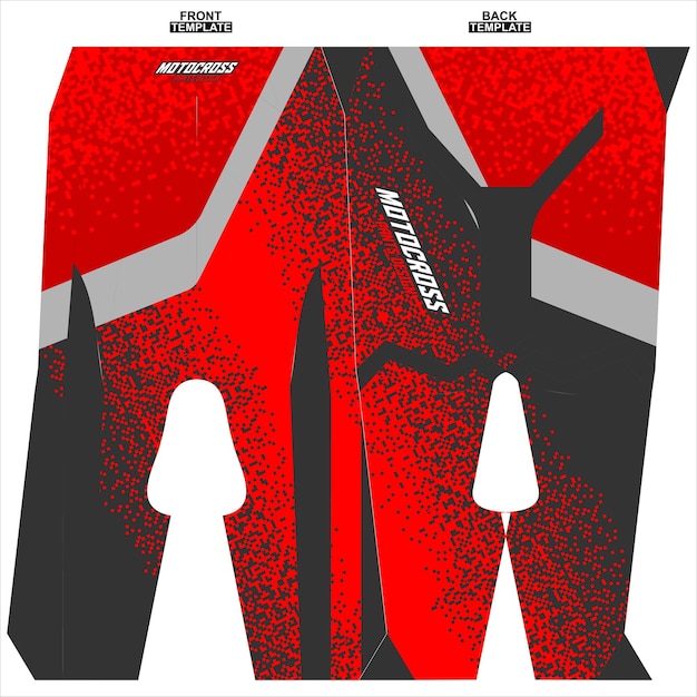 Vector printklaar sublimatie crossbroek design