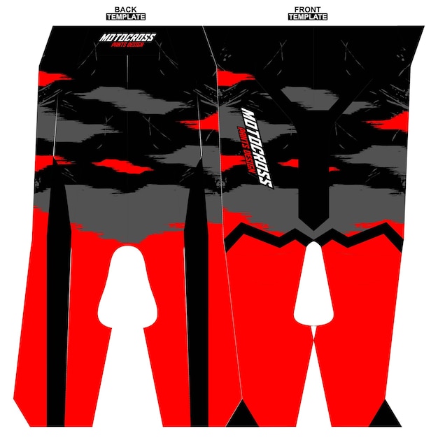 Vector printklaar sublimatie crossbroek design