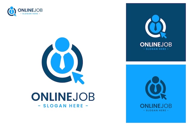 Printonline job logo vector design template