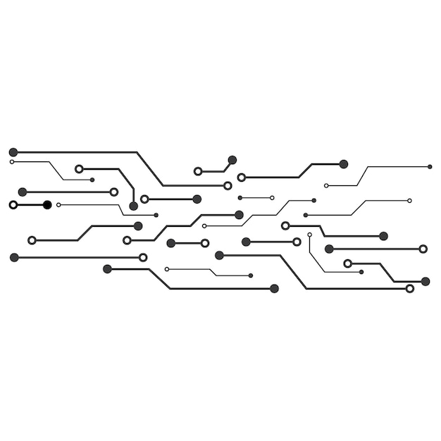 Printplaat linecpuchip pictogram illustratie vector