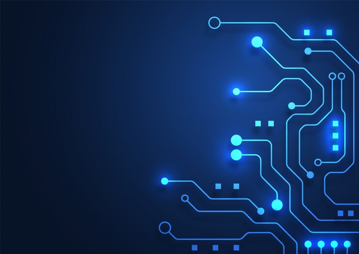 Printplaat technologie achtergrond met hi-tech digitale data-verbindingssysteem en computer elektronisch