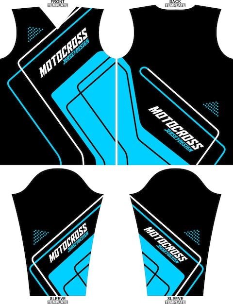 Printready sublimation motocross long sleeve jersey design