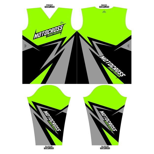 Printready sublimation motocross long sleeve jersey design