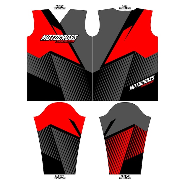 Design in jersey a maniche lunghe da motocross a sublimazione printready