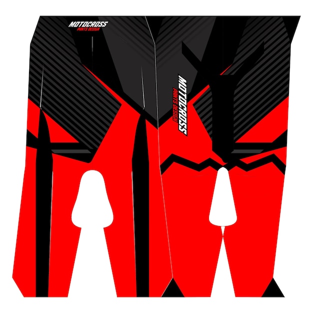 Vector printready sublimation motocross pants design